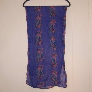 Women's Purple Cat Scarf
